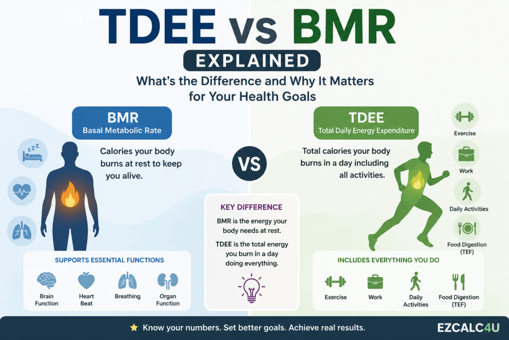 TDEE vs BMR Explained: What's the Difference and Why It Matters for Your Health Goals